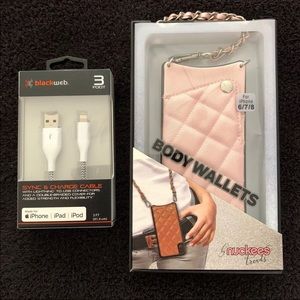 Nuckees Pink Vegan Leather Crossbody Wallet